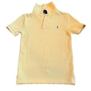 Polo Ralph Lauren Boys Yellow Short Sleeve Cotton Pique Polo Shirt Size 7